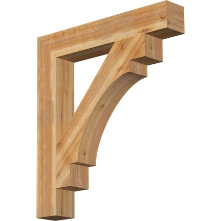 Ekena Millwork Merced Block Rough Sawn Bracket, Western Red Cedar, 6"W x 38"D x 42"H BKT06X38X42MRC05RWR